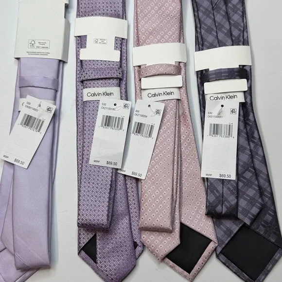 Calvin Klein Ties Bundle- Purple/Pink